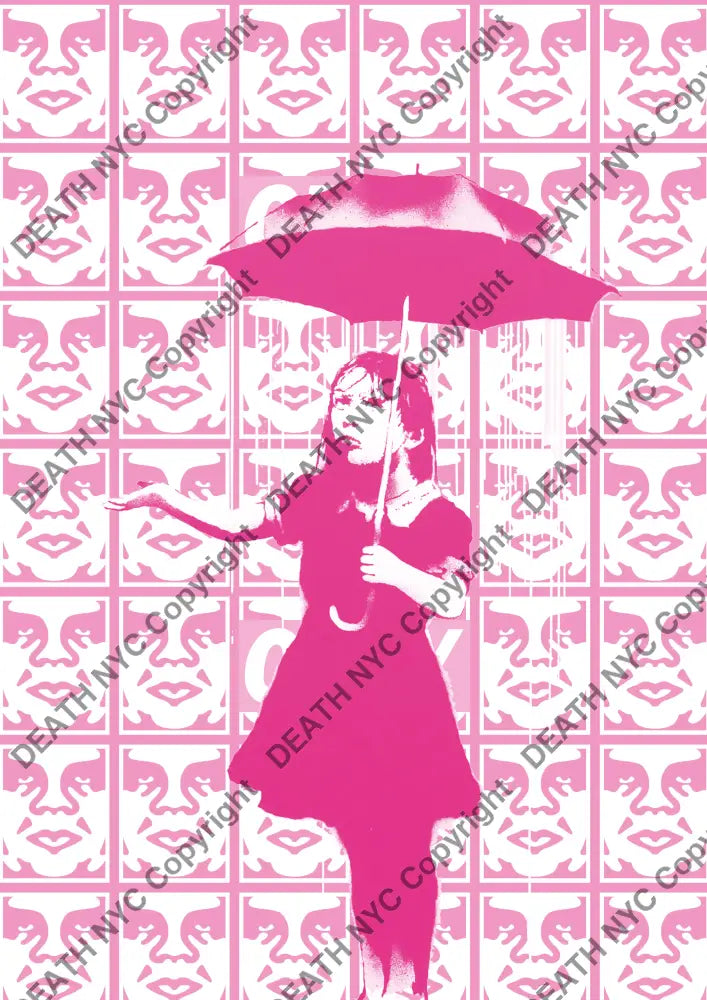 Auction 45cm x 32cm Edition of 100 AUC29 rain pink Art Print