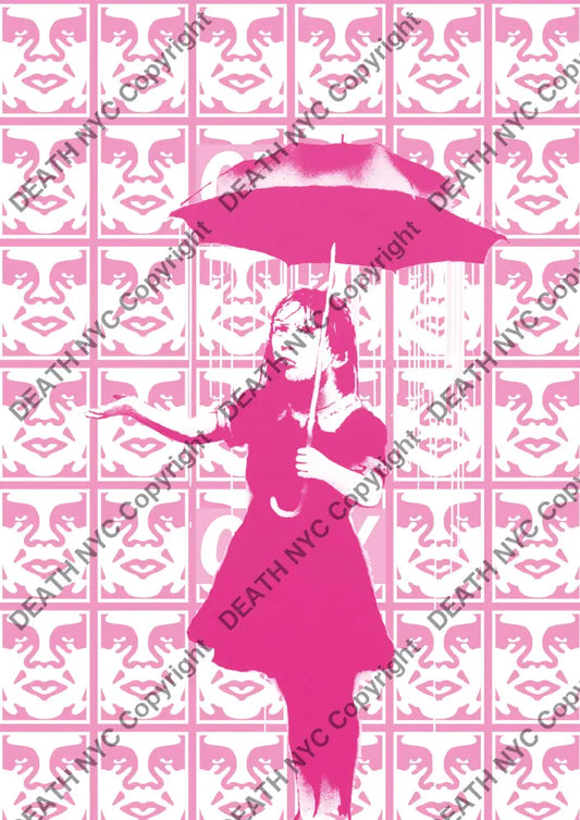Auction 45cm x 32cm Edition of 100 AUC29 rain pink Art Print