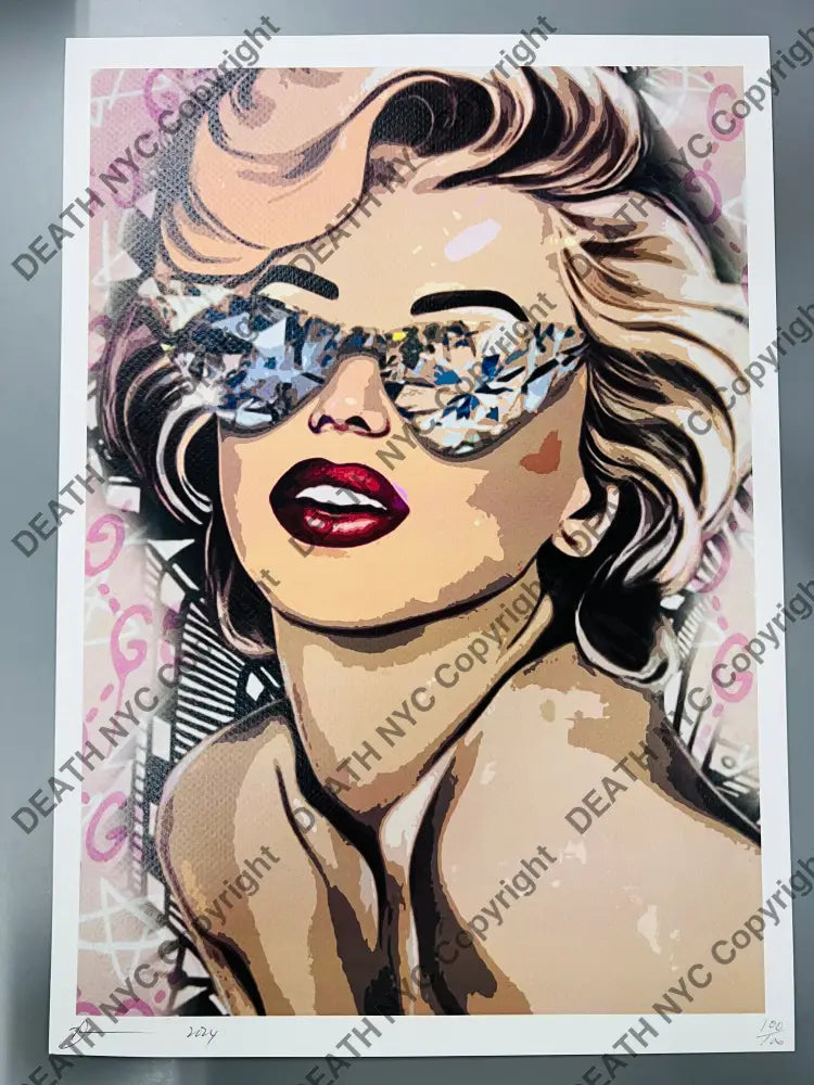 Auction 45cm x 32cm Edition of 100 monr glasses Art Print