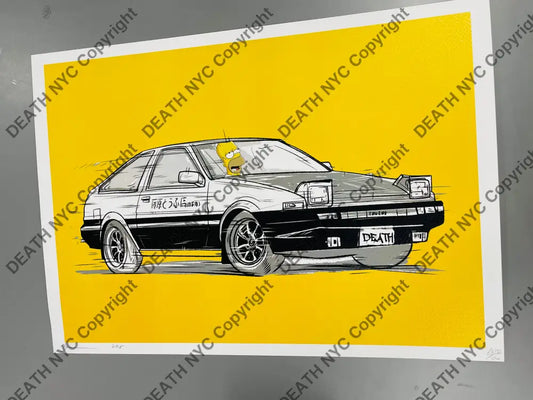 Auction 45cm x 32cm Edition of 100 Sim Yel Art Print