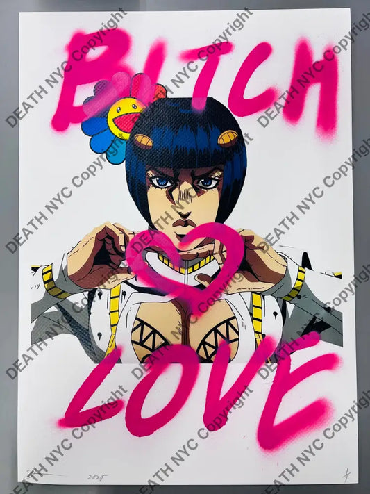 Auction 45cm x 32cm Edition of ONE Jo Bit Heart Art Print