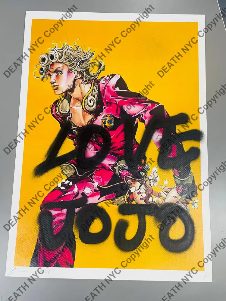 Auction 45cm x 32cm Edition of ONE Jo Pink Yel Art Print