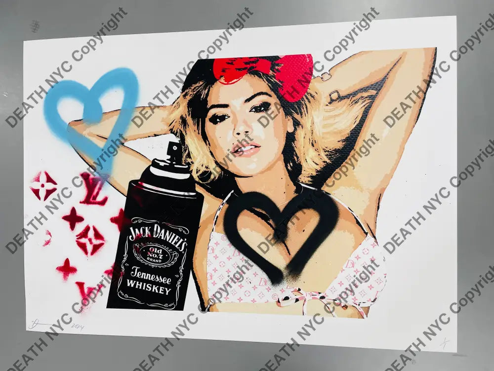 Auction 45cm x 32cm Edition of ONE Kate Up Spray Art Print