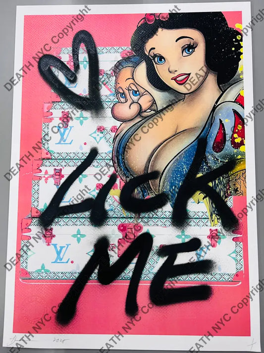 Auction 45cm x 32cm Edition of ONE Snow Lick Me Art Print