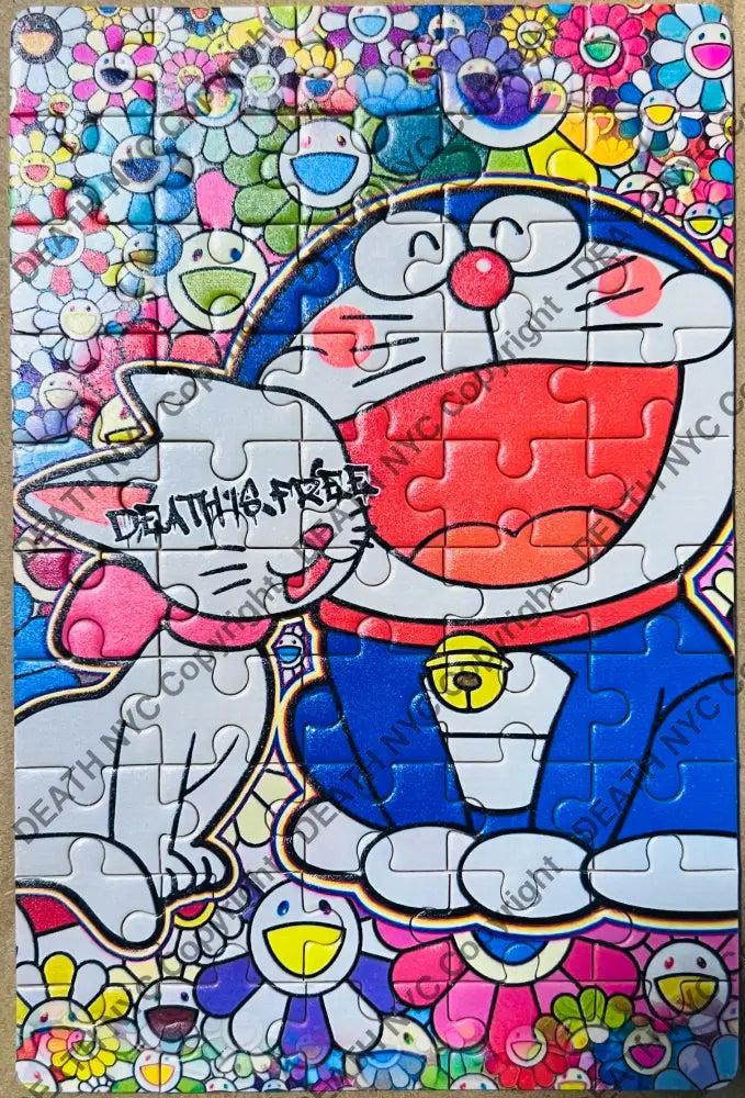 Auction ART TOY mini PUZZLE Edition of 5 - Dmon cat Art Print
