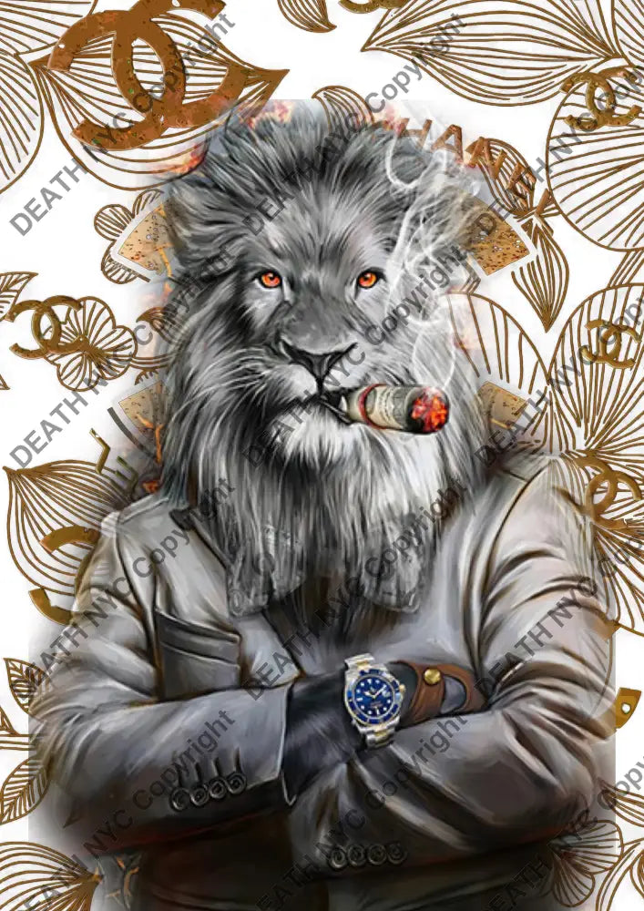 Auction ’AU214 lion’ art print 45x32cm (Edition of 100) - Art Print
