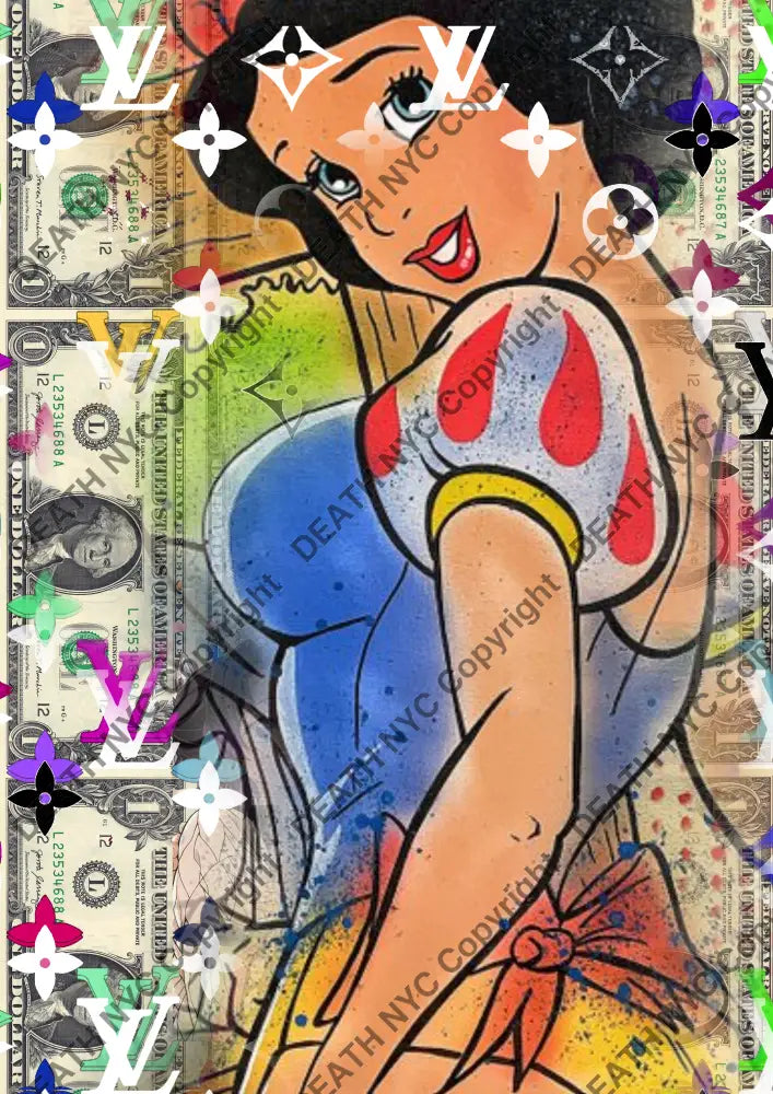 Auction ’AUC646 snow ’ art print 45x32cm (Edition of 100) Art Print