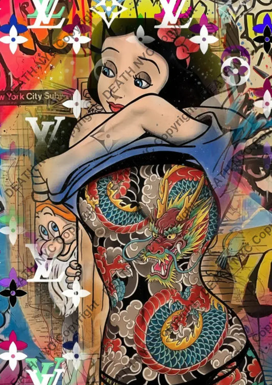 Auction ’AUC862 snow ’ art print 45x32cm (Edition of 100) Art Print