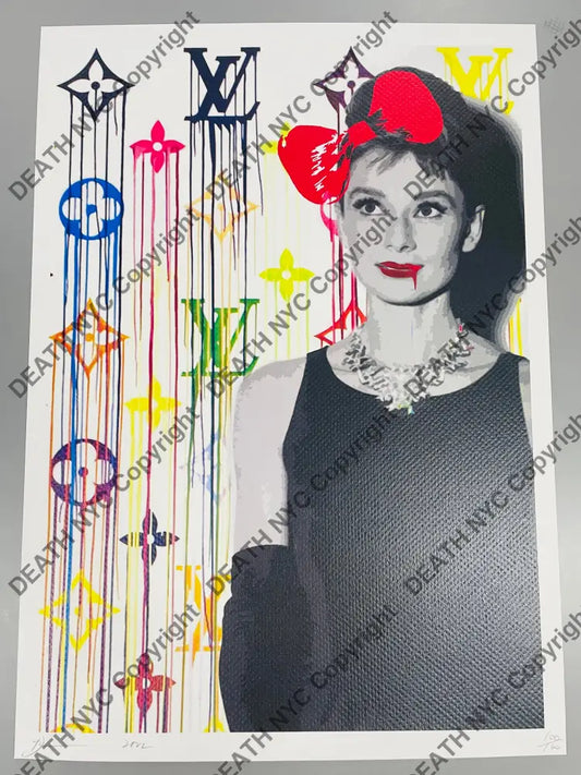 Auction ’audrey L drip’ 45x32cm (Edition of 100) Art Print