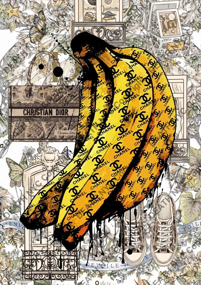 Auction ’AY45 banana’ 45x32cm (Edition of 100) Art Print