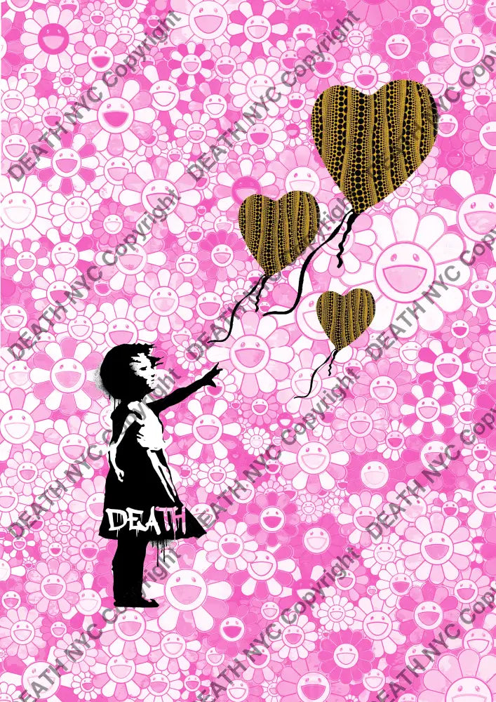 Auction ’balloon 3 girl 1’’ art print 45x32cm (Edition of 100) Art Print