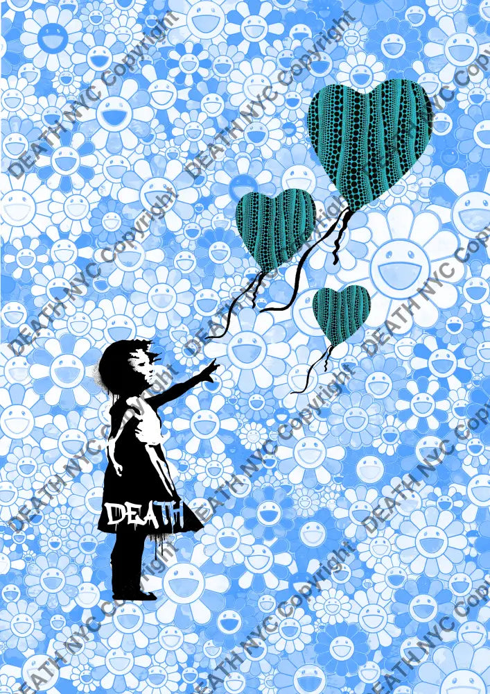 Auction ’Balloon 3 girl 3 ’ art print 45x32cm (Edition of 100) Art Print