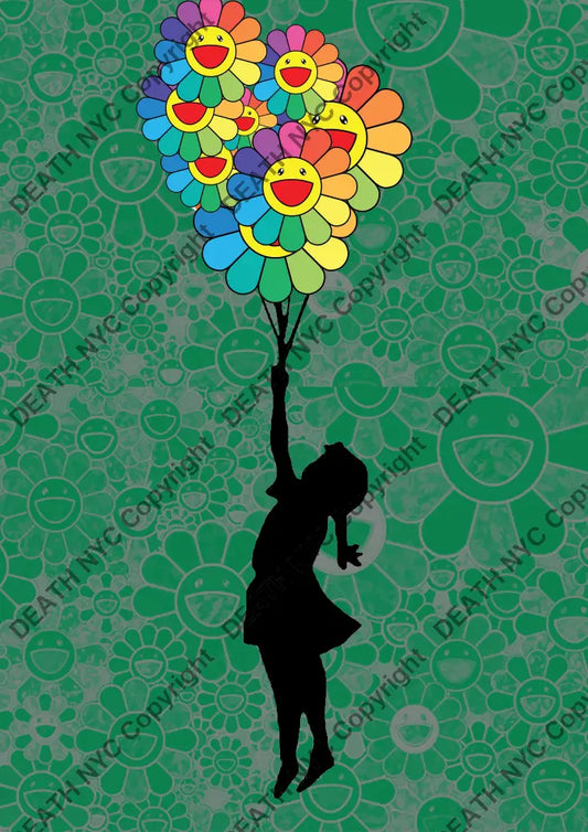 Auction ’balloon flwr girl 4’’ art print 45x32cm (Edition of 100) Art Print