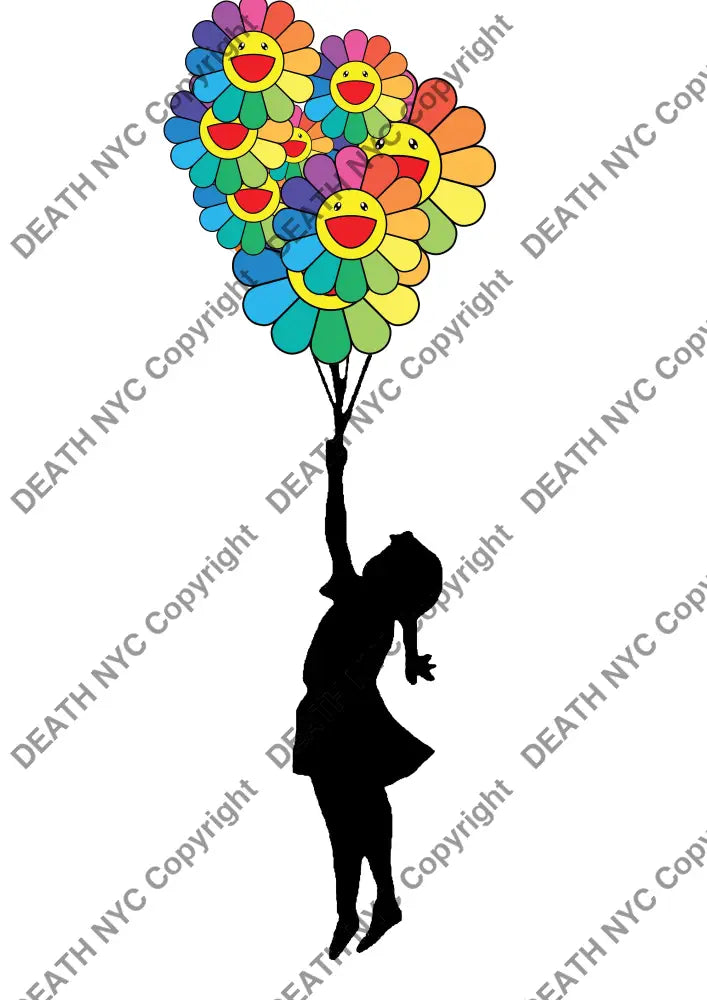 Auction ’balloon flwr girl’ art print 45x32cm (Edition of 100) Art Print