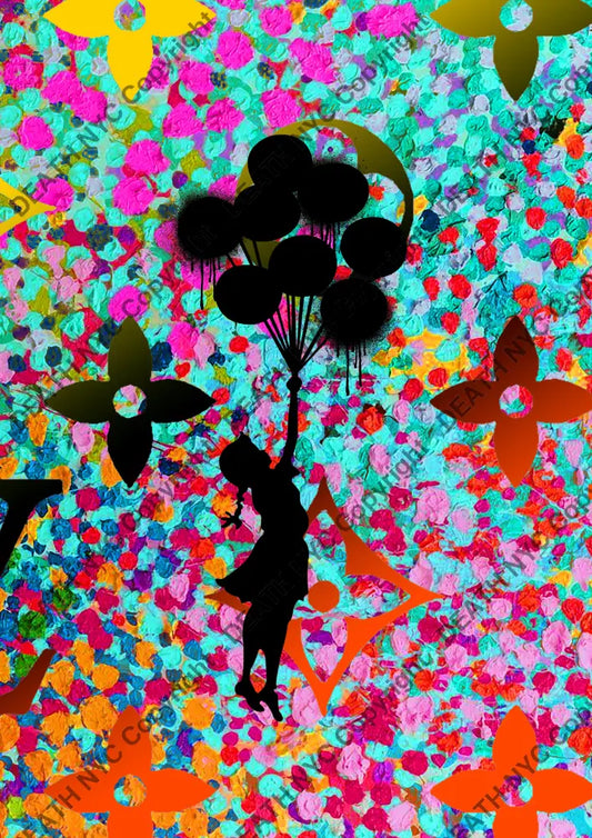 Auction ’balloon girl 3 ’ art print 45x32cm (Edition of 100) Art Print