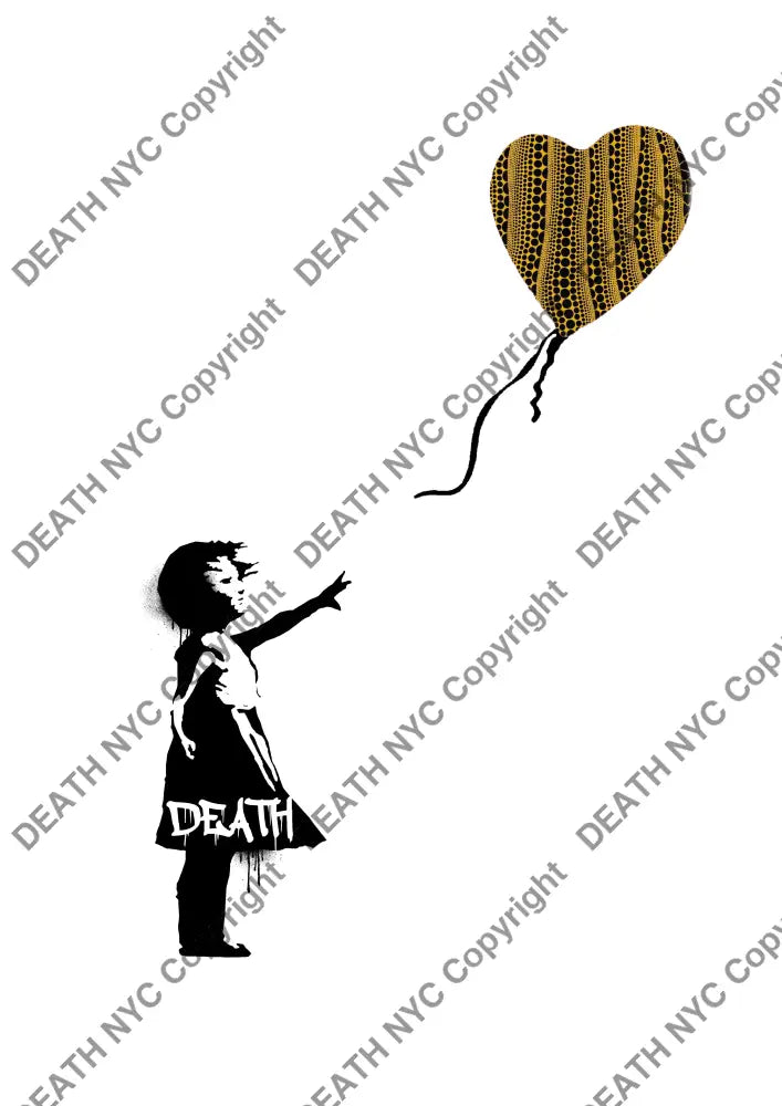 Auction ’balloon girl y pump’ art print 45x32cm (Edition of 100) Art Print