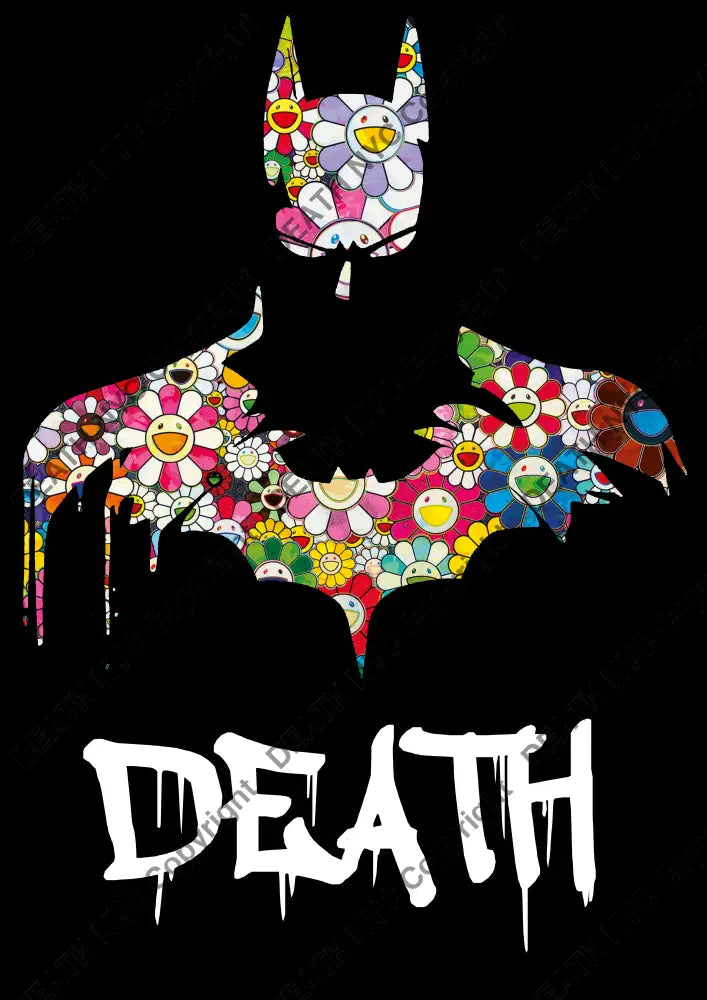 Auction ’Bat man death flwr ’ art print 45x32cm (Edition of 100) Art Print