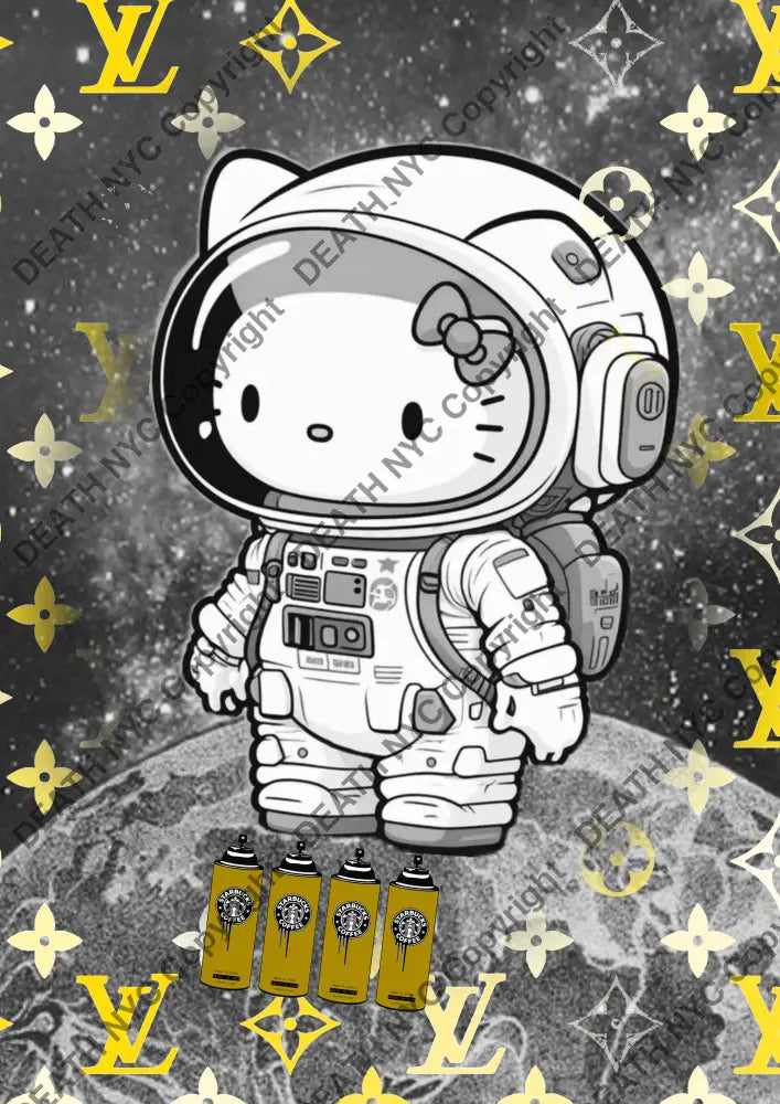 Auction ’BC634 kitty ’ art print 45x32cm (Edition of 100) Art Print
