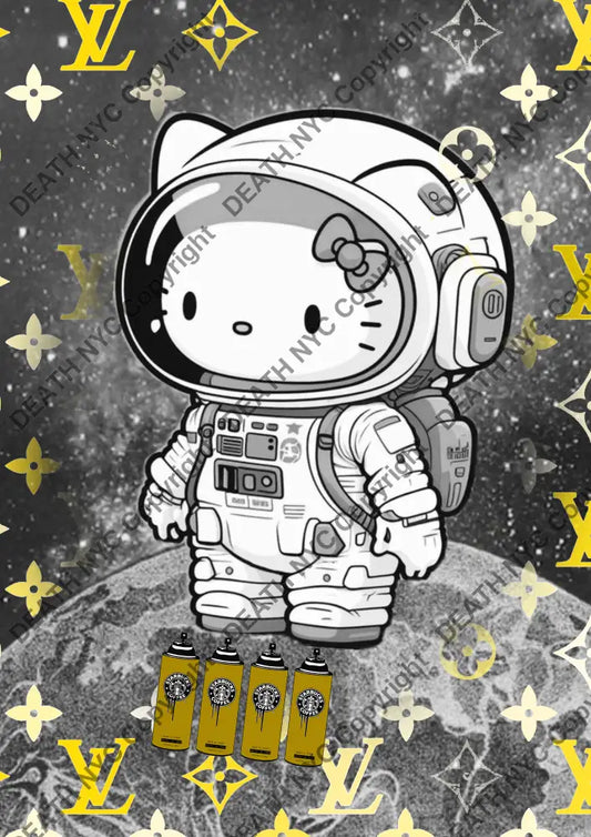 Auction ’BC634 kitty ’ art print 45x32cm (Edition of 100) Art Print