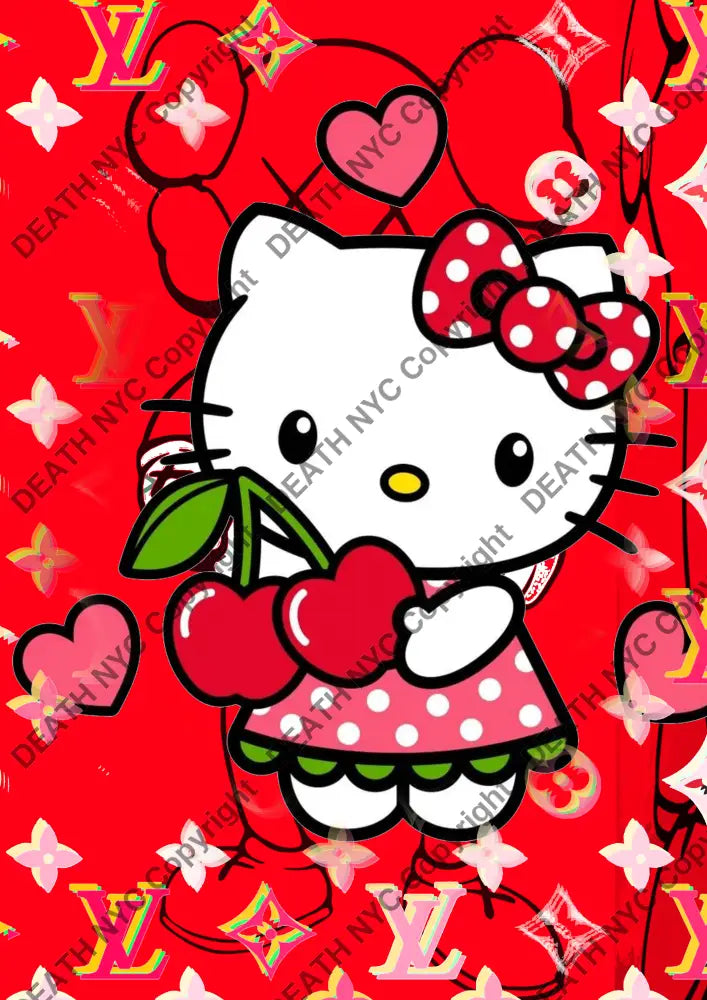Auction ’BC834 kitty’ art print 45x32cm (Edition of 100) Art Print