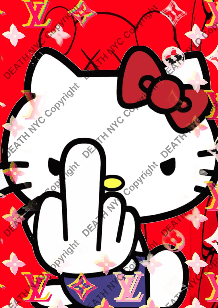 Auction ’BC836 kitty’ art print 45x32cm (Edition of 100) - Art Print