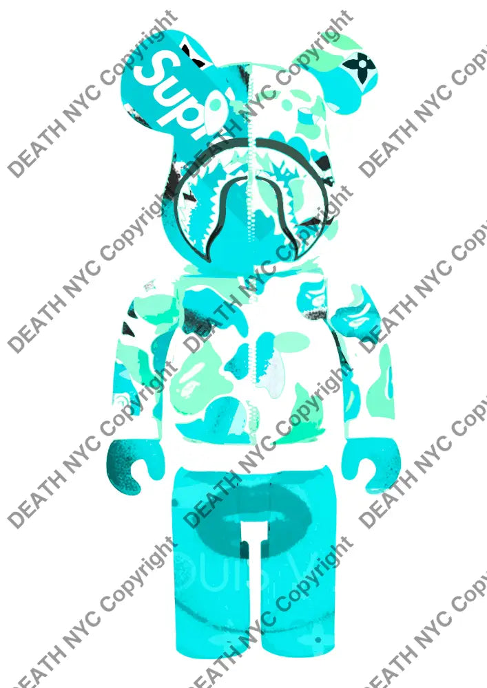 Auction ’bear sup blue’ art print 45x32cm (Edition of 100) Art Print