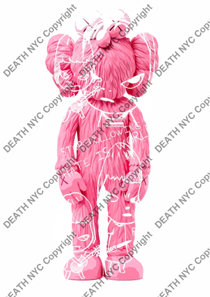 Auction ’bf pink graf’ art print 45x32cm (Edition of 100) - Art Print