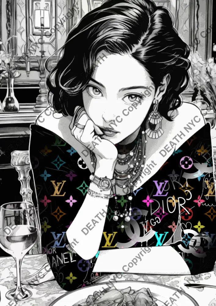 Auction ’BF554 girl’ art print 45x32cm (Edition of 100) - Art Print