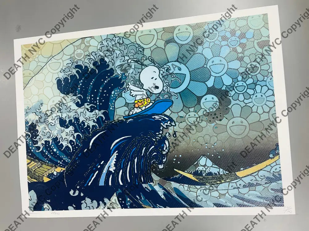 Auction ’Blue wave dog’ 45x32cm (Edition of 100) (2020) Art Print