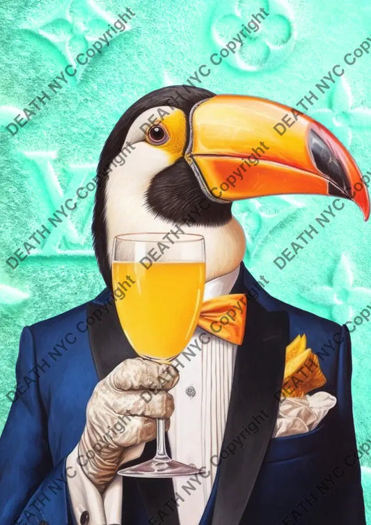 Auction ’CA317 bird’ art print 45x32cm (Edition of 100) Art Print