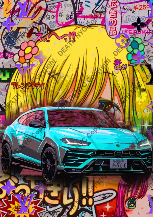 Auction ’CA339 lam bo’ art print 45x32cm (Edition of 100) Art Print