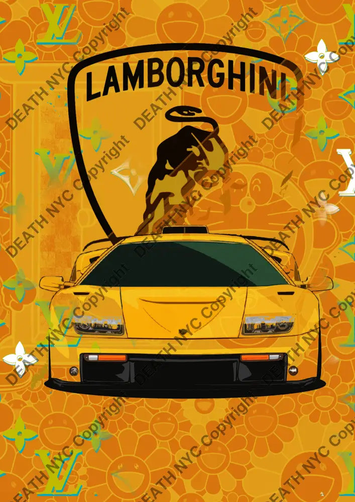 Auction ’CA340 lam bo’ art print 45x32cm (Edition of 100) Art Print