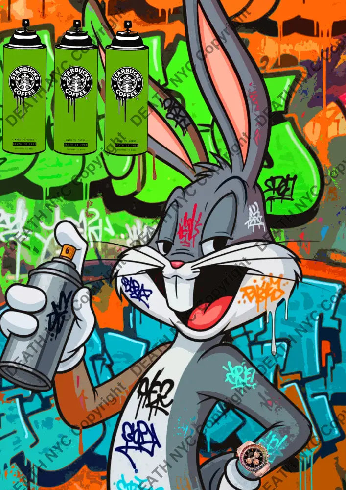 Auction ’CA63 bunny’ art print 45x32cm (Edition of 100) - Art Print