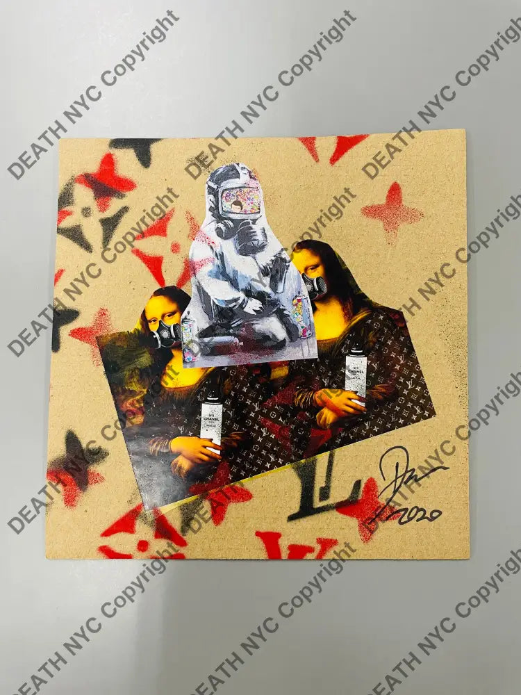 Auction Cardboard Art Original artwork Edition of 1 Mona Monk Art Print