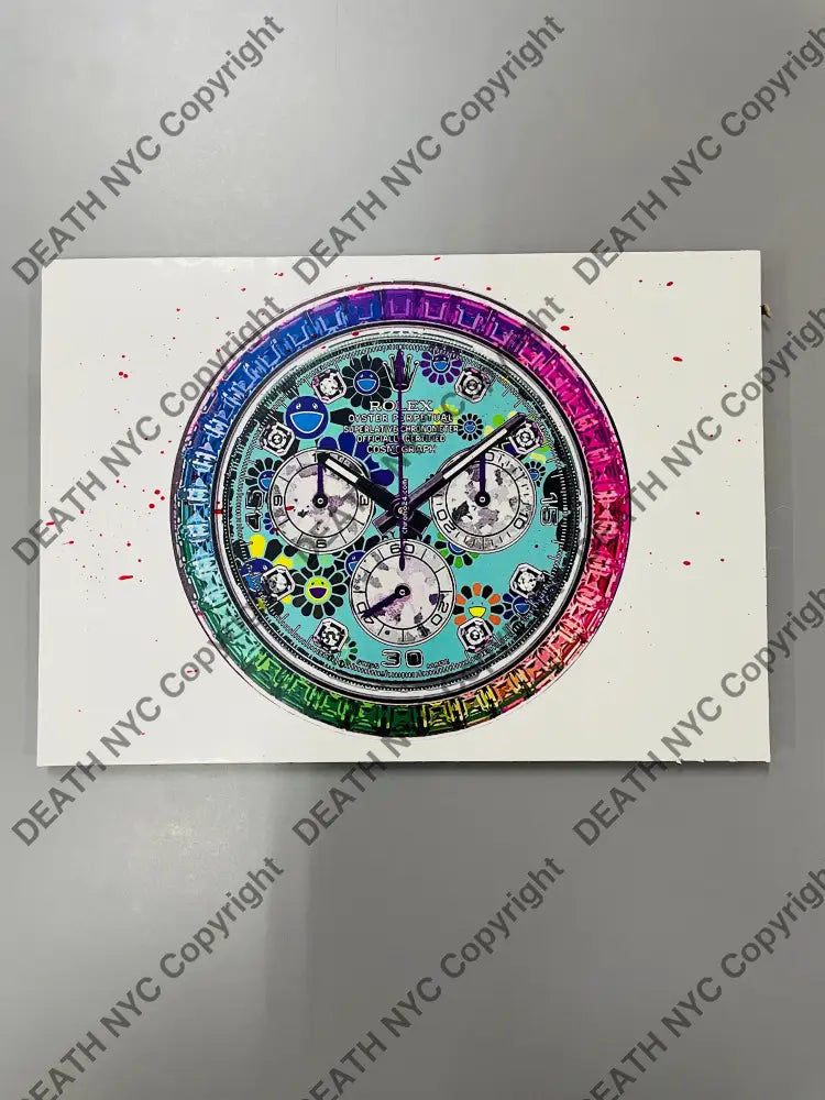 Auction Cardboard Art Original artwork Edition of 1 Rainbow Rx Art Print