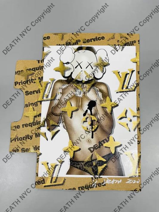 Auction Cardboard Art Original artwork Edition of 1 x head n d Art Print