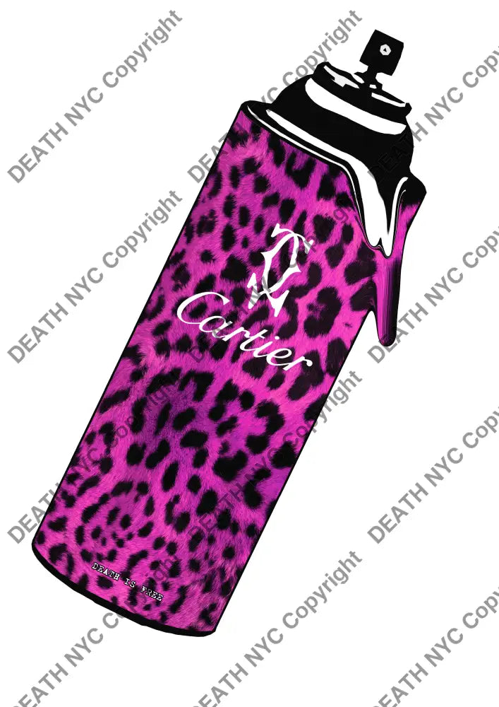 Auction ’cart leopard pink’ art print 45x32cm (Edition of 100) Art Print