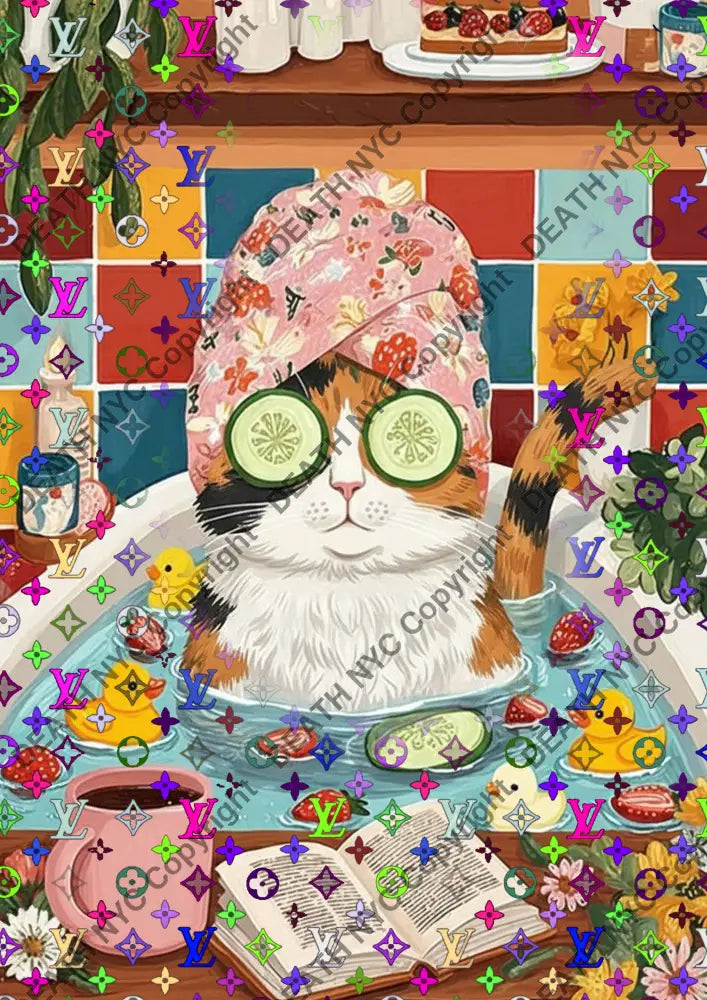 Auction ’CB24 cat’ art print 45x32cm (Edition of 100) Art Print
