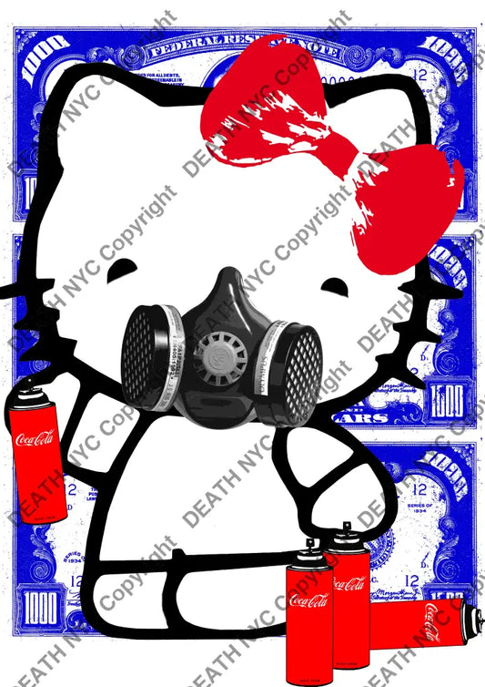 Auction ’CB435 kitty’ art print 45x32cm (Edition of 100) Art Print