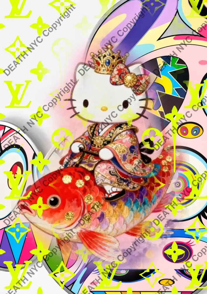 Auction ’CB601 kitty’ art print 45x32cm (Edition of 100) - Art Print