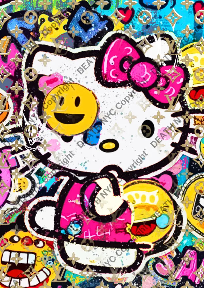 Auction ’Ce414 kitty’ art print 45x32cm (Edition of 100) - Art Print