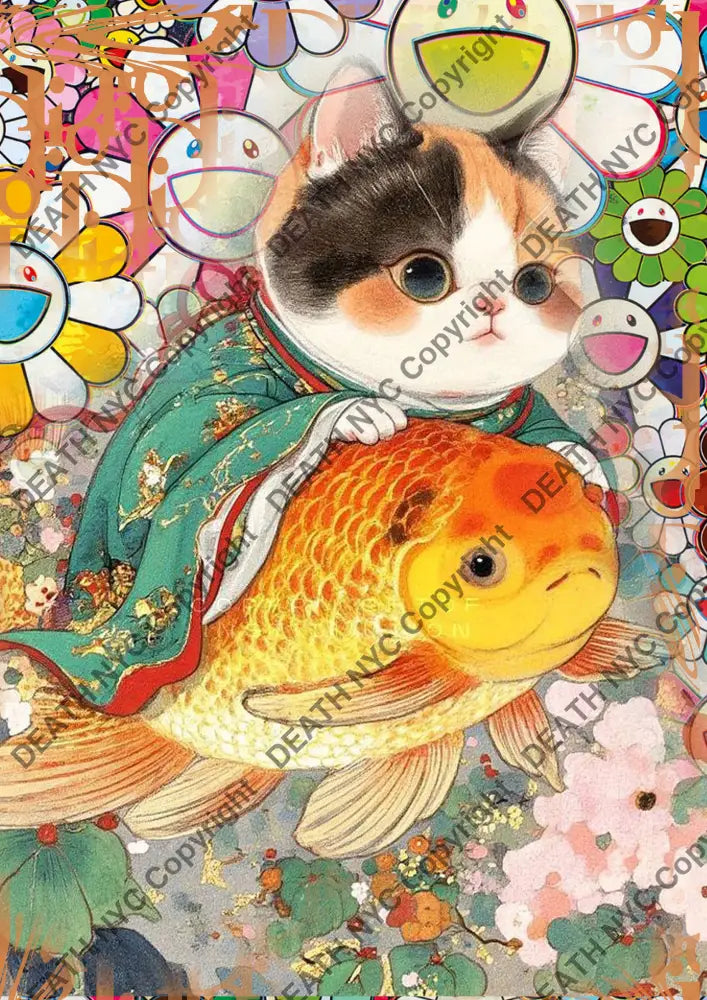 Auction ’DA218 cat’ art print 45x32cm (Edition of 100) Art Print