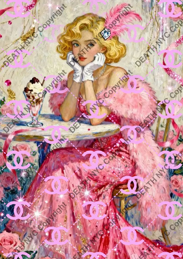 Auction ’DA238x girl’ art print 45x32cm (Edition of 100) Art Print