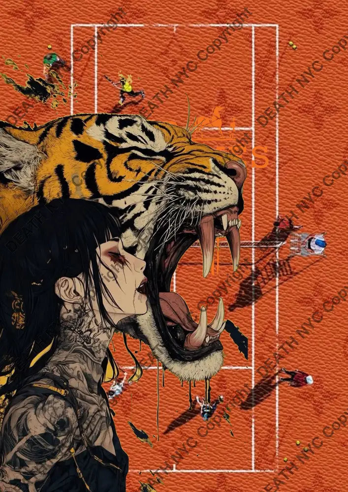 Auction ’DA406 tiger’ art print 45x32cm (Edition of 100) Art Print