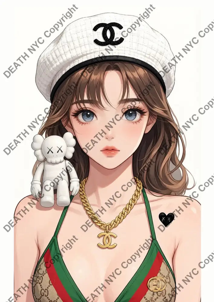 Auction ’DB69 girl x’ art print 45x32cm (Edition of 100) - Art Print