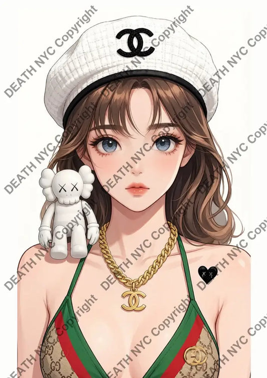 Auction ’DB69 girl x’ art print 45x32cm (Edition of 100) - Art Print