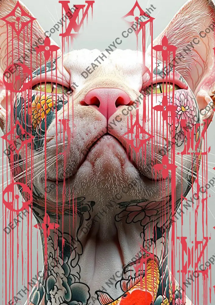 Auction ’DC696 cat’ art print 45x32cm (Edition of 100) - Art Print