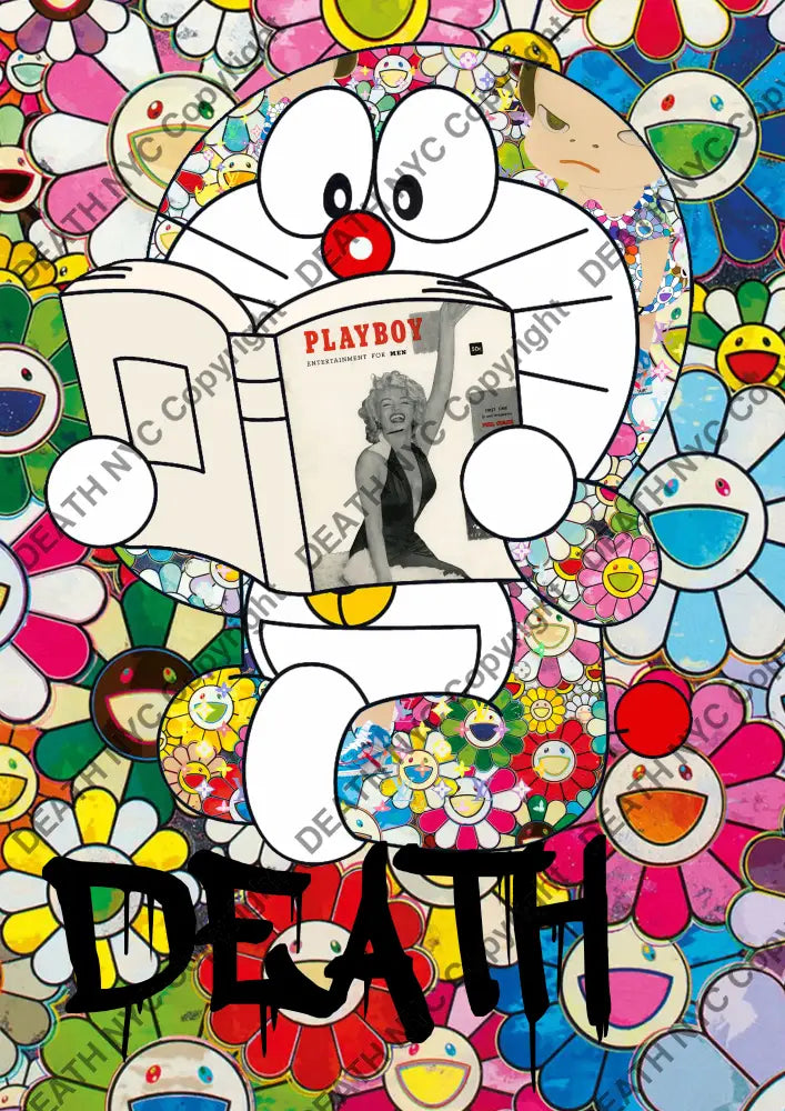 Auction ’death dmon flower playboy’ art print 45x32cm (Edition of 100) - Art Print