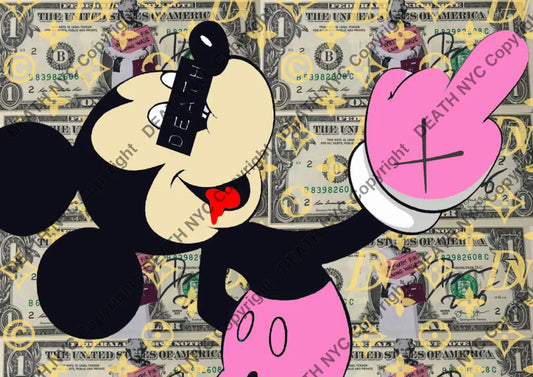 Auction ’death mick finger pink’ art print 45x32cm (Edition of 100) Art Print
