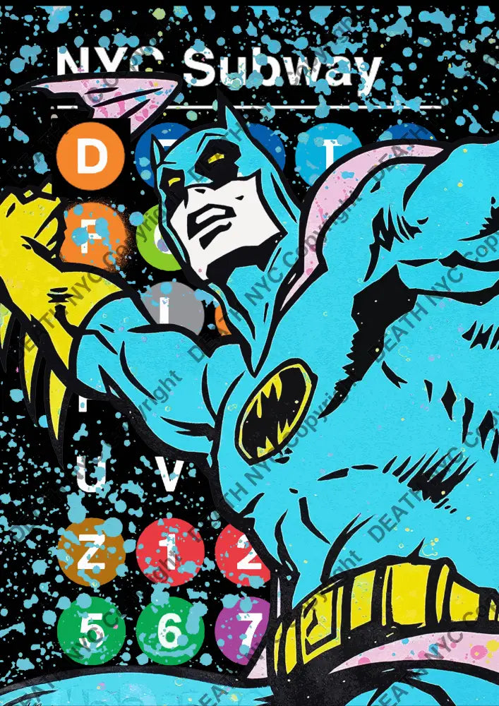 Auction ’death subway bat’ art print 45x32cm (Edition of 100) Art Print